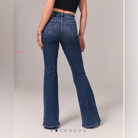 Abercrombrie Ultra High Rise Flare Jeans - Picture 3 of 9